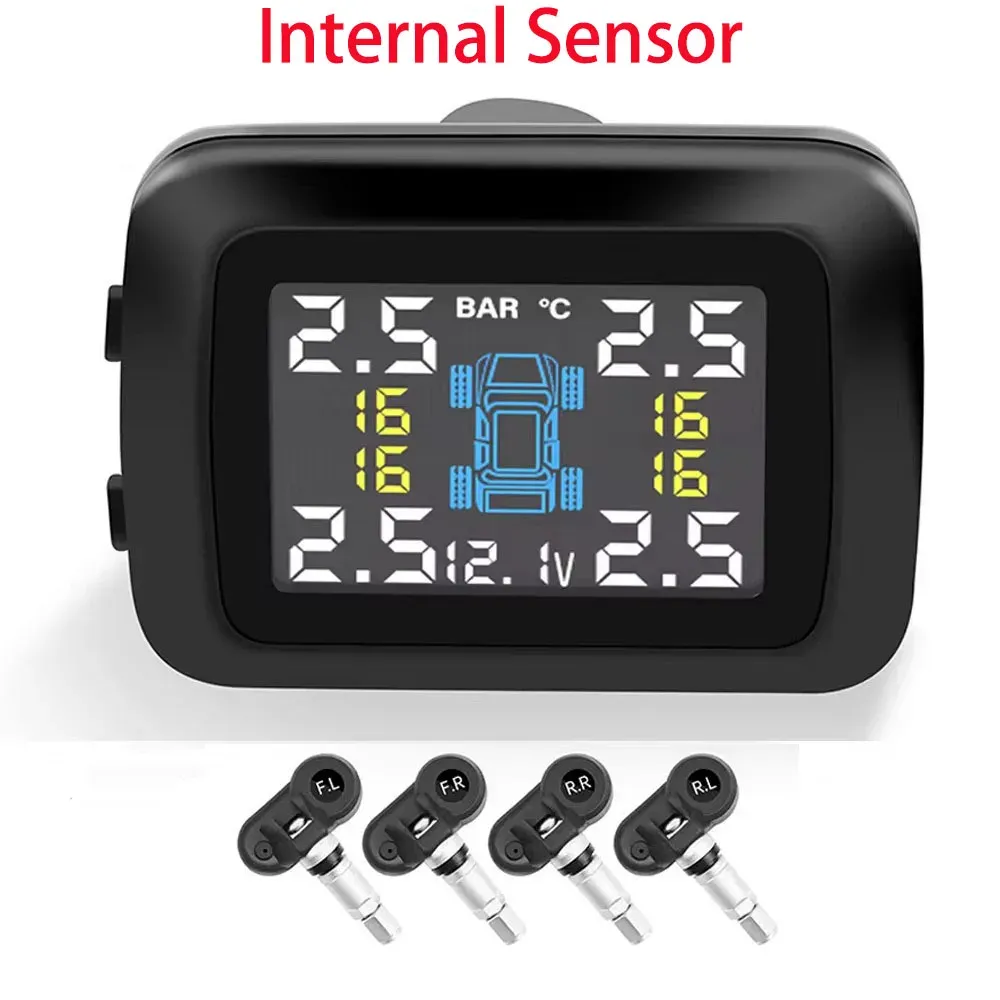 Système de surveillance de la pression des pneus TPMS pour voiture avec 4 capteurs, alarme et affichage de la température 8