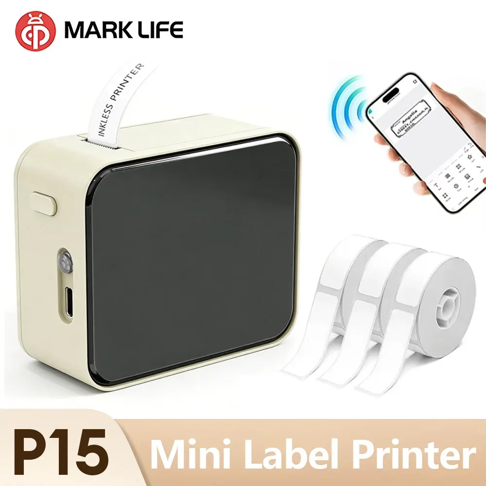 Marklife P15 – Imprimante d'étiquettes thermique portable Bluetooth, sans encre, pour étiquettes de prix - Image 1