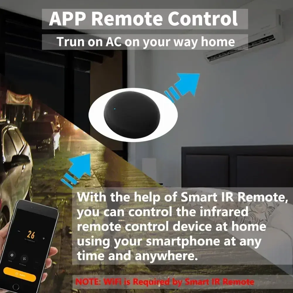 Télécommande intelligente Tuya WiFi IR, compatible Smart Life, Alexa et Google Home, pour téléviseur, lecteur DVD, audio et climatiseur 2