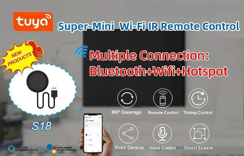 Télécommande intelligente Tuya WiFi IR pour la maison connectée