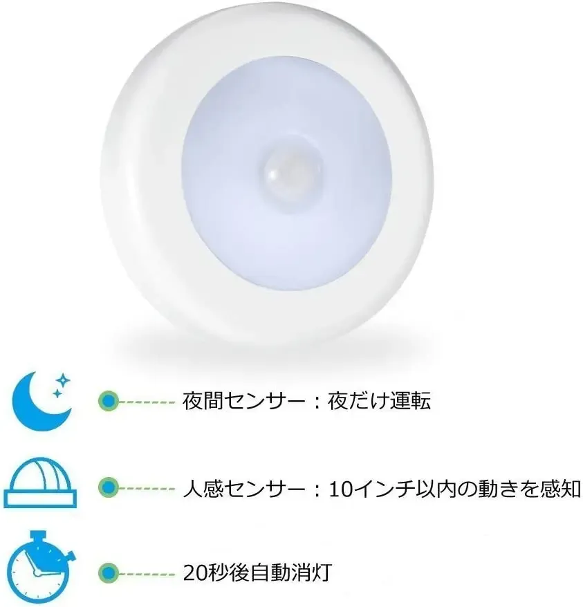 AMIR – Veilleuse sans fil à détecteur de mouvement, éclairage d'escalier, applique murale pour couloir, chambre et cuisine, 62 LED sur batterie 3