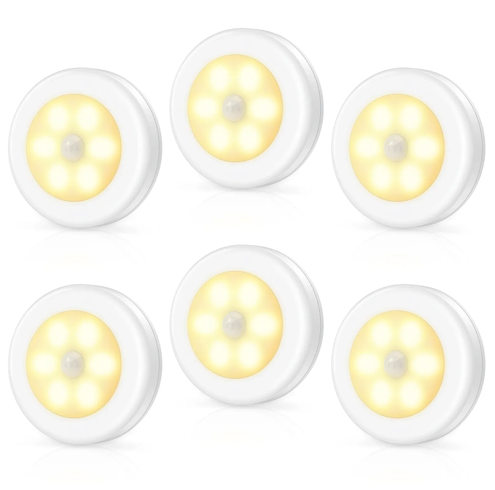 AMIR – Veilleuse sans fil à détecteur de mouvement, éclairage d'escalier, applique murale pour couloir, chambre et cuisine, 62 LED sur batterie 9