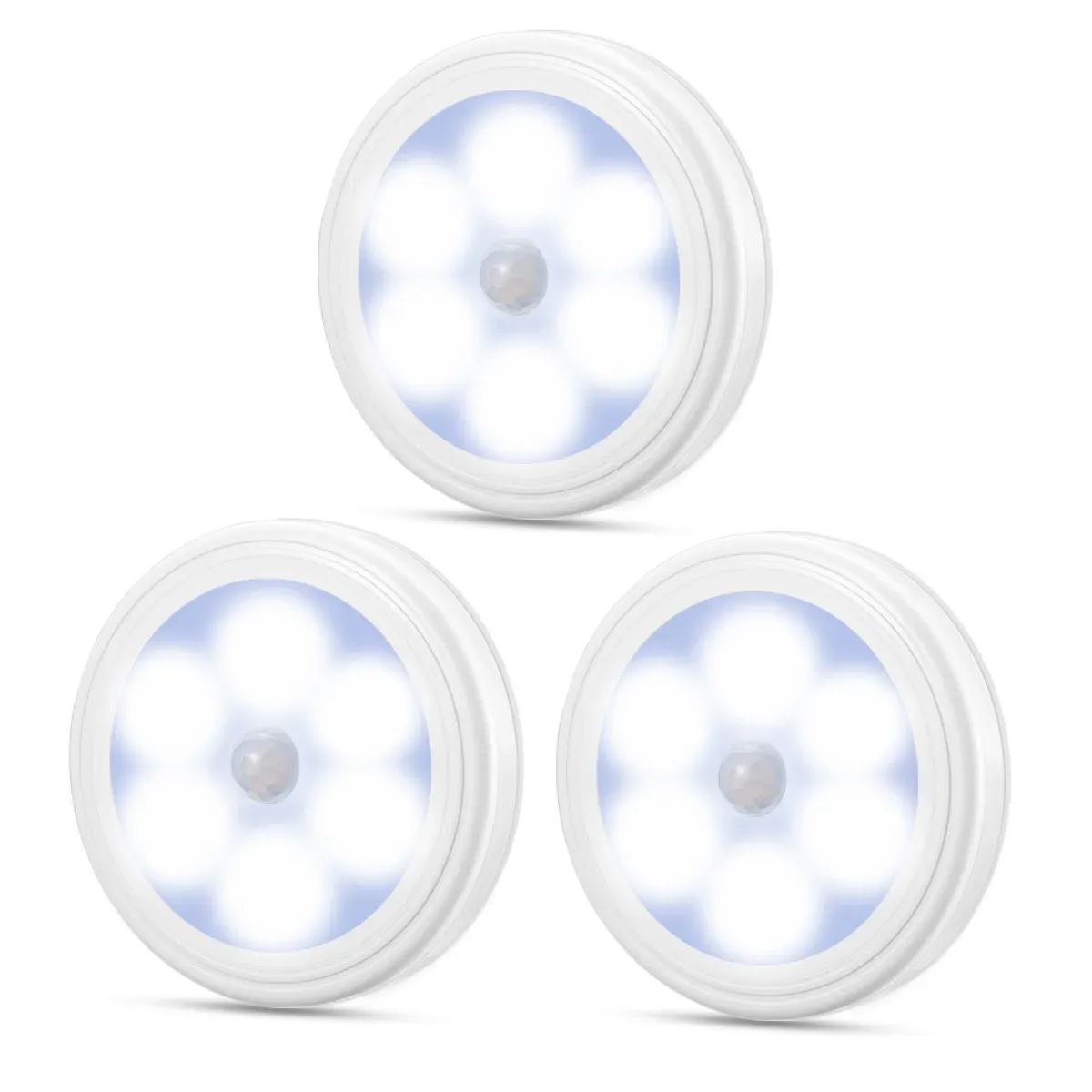 AMIR – Veilleuse sans fil à détecteur de mouvement, éclairage d'escalier, applique murale pour couloir, chambre et cuisine, 62 LED sur batterie 7