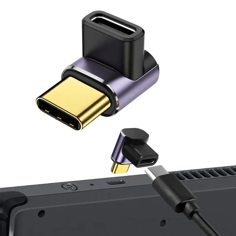 Adaptateur USB-C coudé pour Steam Deck, détail du design