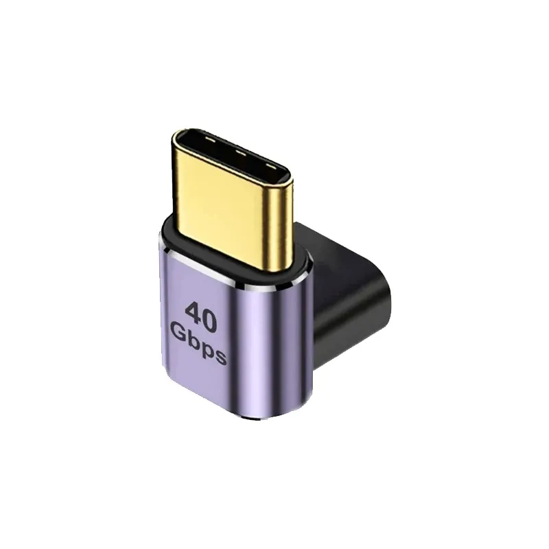 Adaptateur USB-C 40 Gbit/s, rallonge USB-C mâle vers femelle coudée à 90 degrés, charge rapide 100 W pour Nintendo Switch, Steam Deck et ordinateur portable, lot de 1 à 3 pièces 8