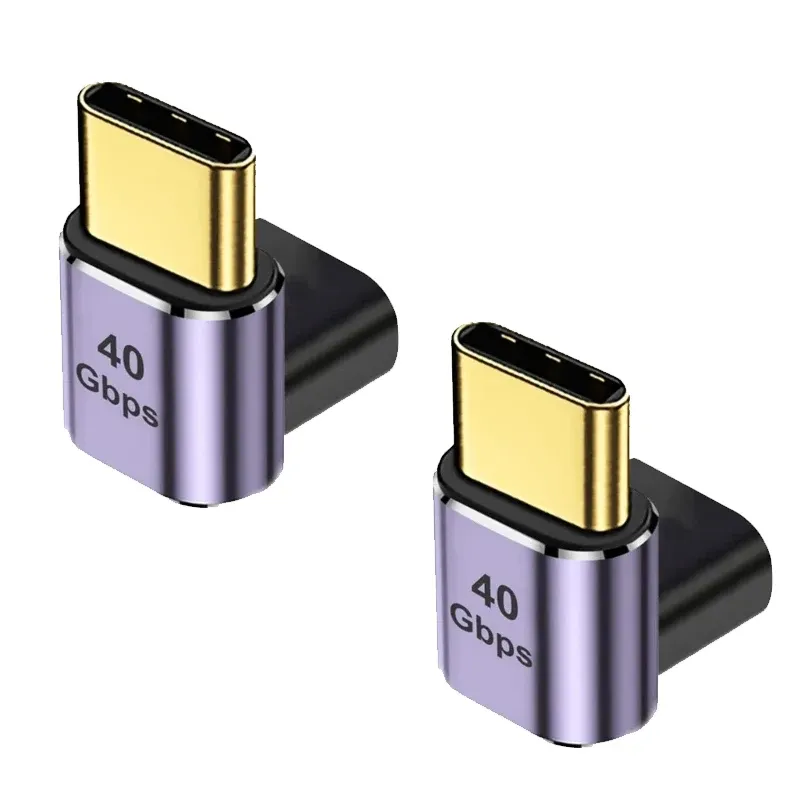 Adaptateur USB-C 40 Gbit/s, rallonge USB-C mâle vers femelle coudée à 90 degrés, charge rapide 100 W pour Nintendo Switch, Steam Deck et ordinateur portable, lot de 1 à 3 pièces 7