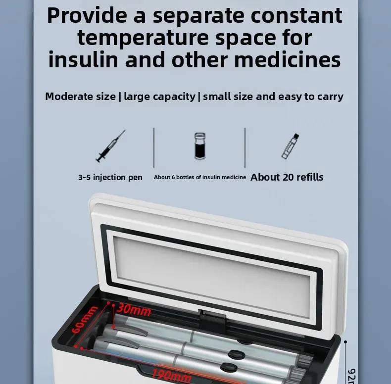 Mini-réfrigérateur de voyage pour médicaments