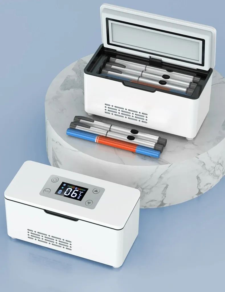 Vue d'ensemble du réfrigérateur portable pour insuline