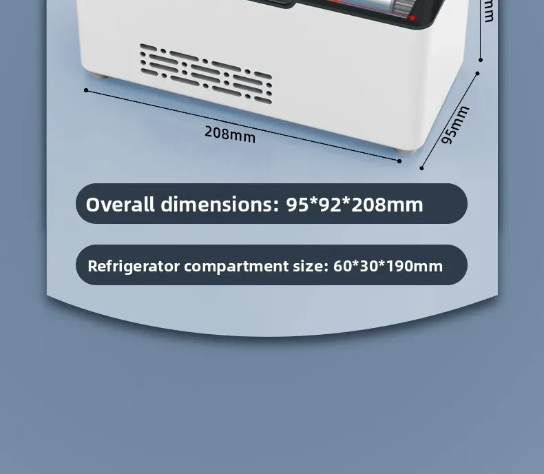 Finition du réfrigérateur médical portable
