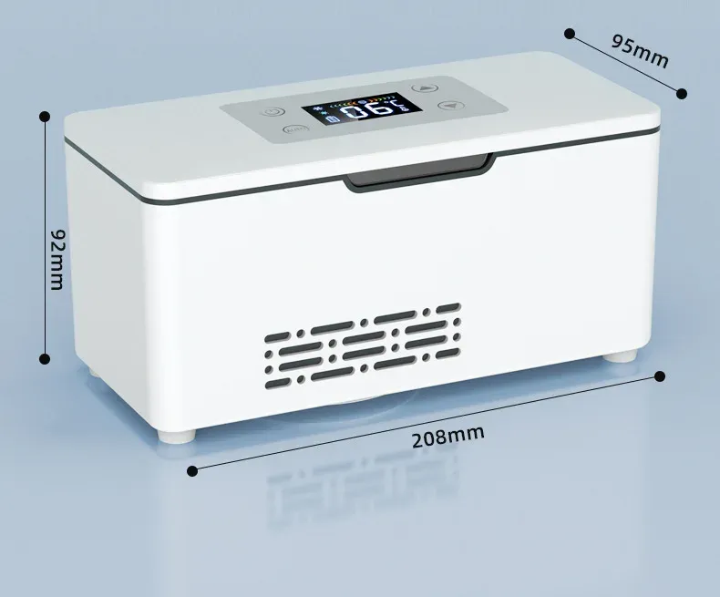 Réfrigérateur portable pour médicaments, finition premium