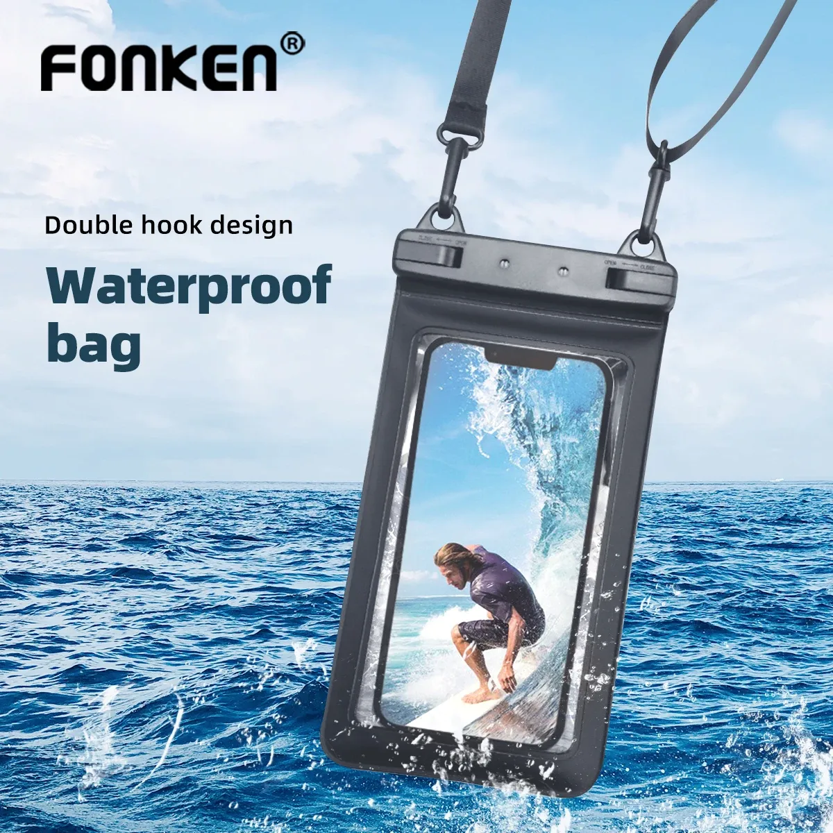 Pochette étanche pour smartphone, housse de natation en PVC pour iPhone 12 Pro, XS Max, XR, X, 8, 7 et Galaxy S10