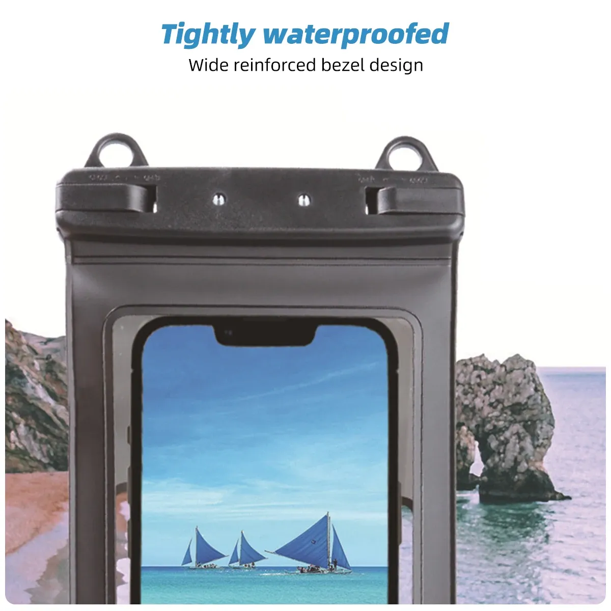 Pochette étanche pour smartphone, housse de natation en PVC pour iPhone 12 Pro, XS Max, XR, X, 8, 7 et Galaxy S10 3