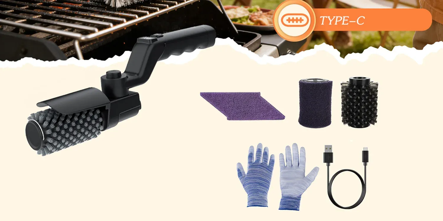 Brosse de nettoyage pour barbecue, finition soignée