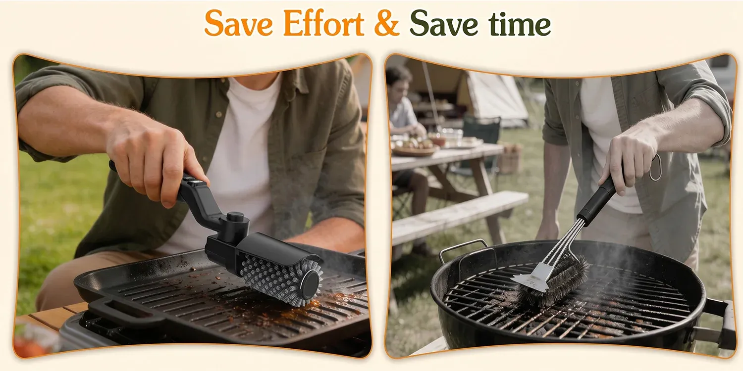 Brosse de nettoyage pour barbecue, lifestyle