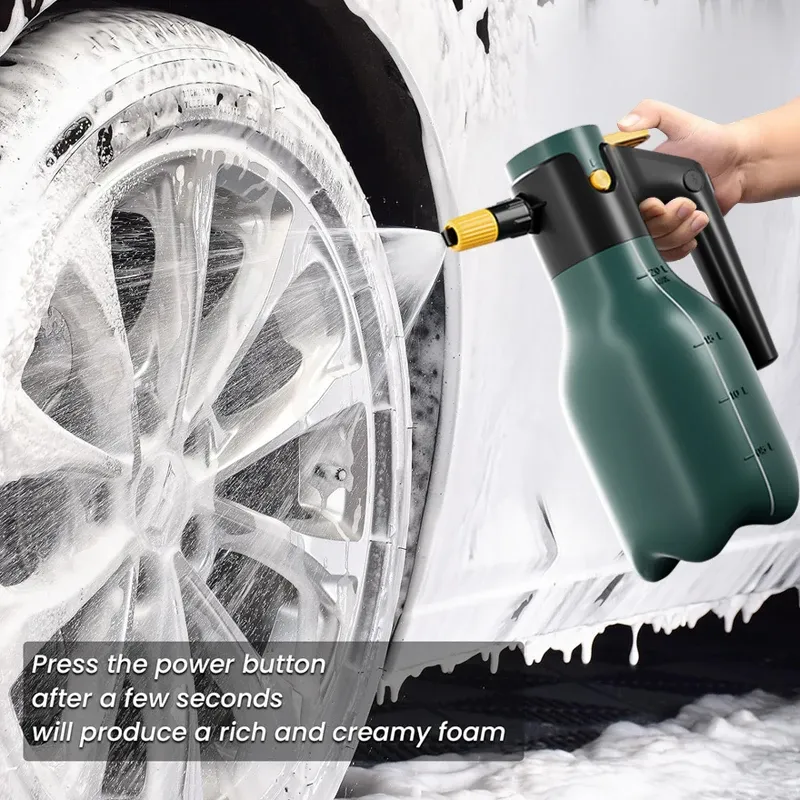 Pulvérisateur de mousse électrique 2 L avec canon de lavage haute pression réglable pour véhicule, maison et jardin 2
