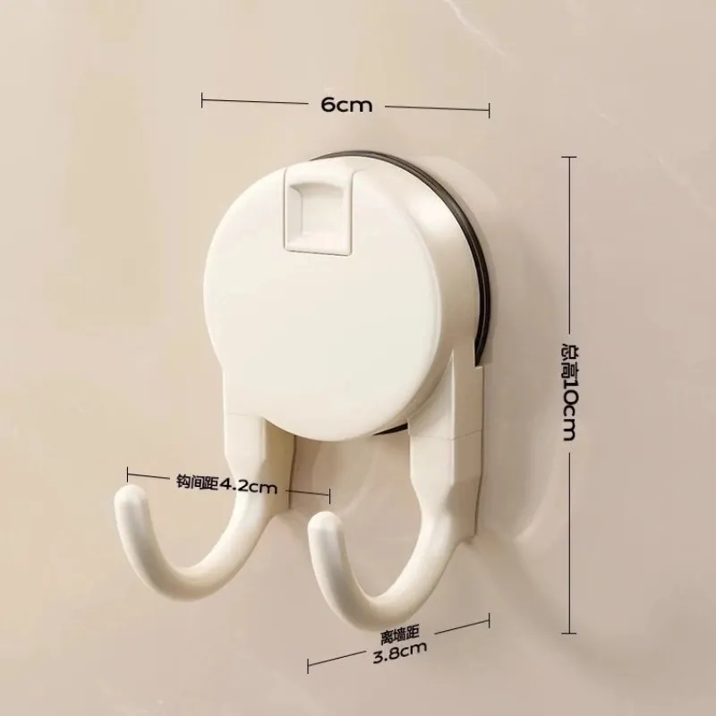 Crochet double à ventouse sans perçage pour salle de bain et cuisine, à forte charge 11