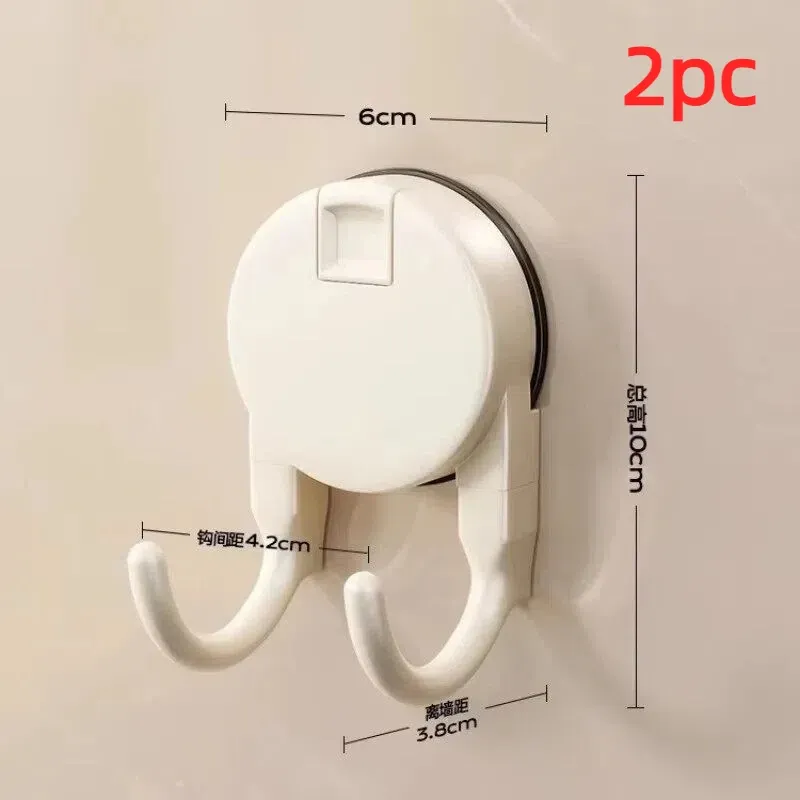 Crochet double à ventouse sans perçage pour salle de bain et cuisine, à forte charge 7