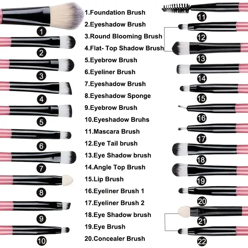 Pinceaux Kabuki et de précision pour le maquillage du visage