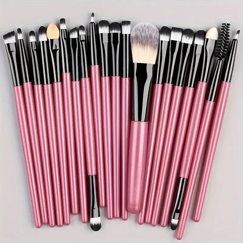 Ensemble de pinceaux de maquillage synthétiques de qualité supérieure : fond de teint, poudre, blush et ombre à paupières (Kabuki) 16