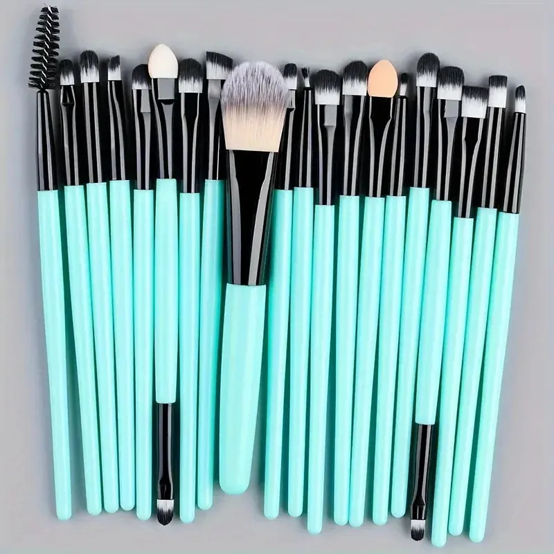 Ensemble de pinceaux de maquillage synthétiques de qualité supérieure : fond de teint, poudre, blush et ombre à paupières (Kabuki) 20