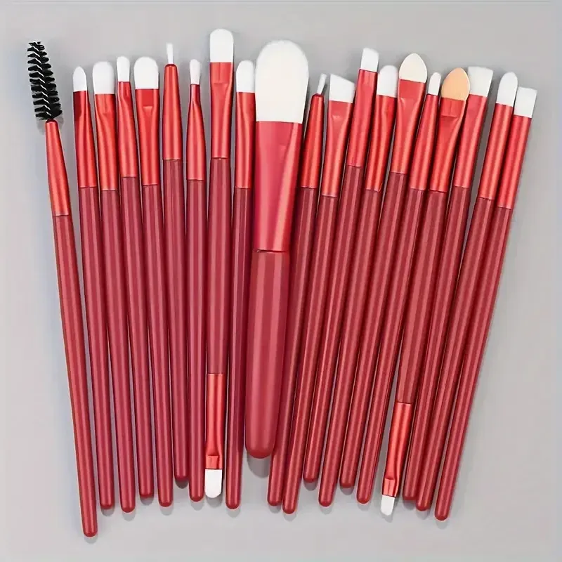Ensemble de pinceaux de maquillage synthétiques de qualité supérieure : fond de teint, poudre, blush et ombre à paupières (Kabuki) 10