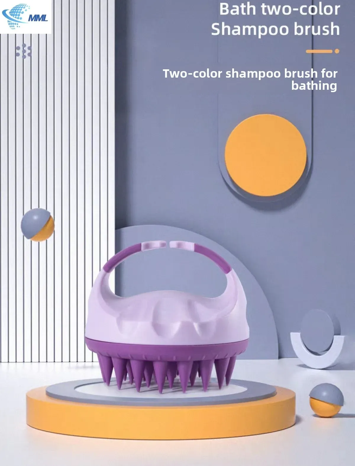Brosse de massage du cuir chevelu en silicone souple, brosse de lavage des cheveux, peigne de massage spa, outil de beauté pour salon de coiffure 4