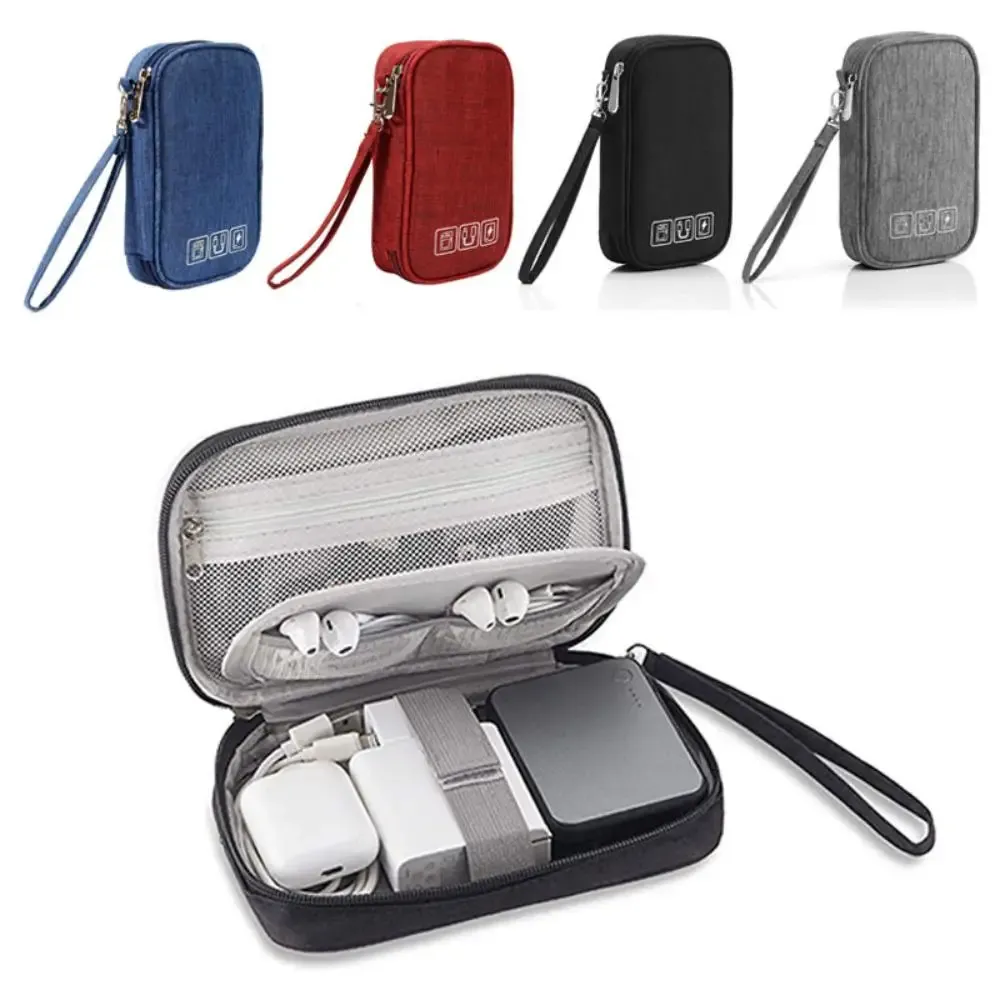 Pochette de rangement de voyage pour câbles, étui de transport pour accessoires électroniques, sac de rangement portable et étanche pour cordons, chargeurs et écouteurs - Image 1