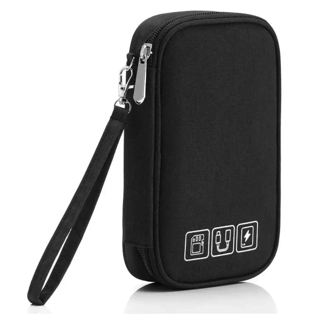 Pochette de rangement de voyage pour câbles, étui de transport pour accessoires électroniques, sac de rangement portable et étanche pour cordons, chargeurs et écouteurs 7