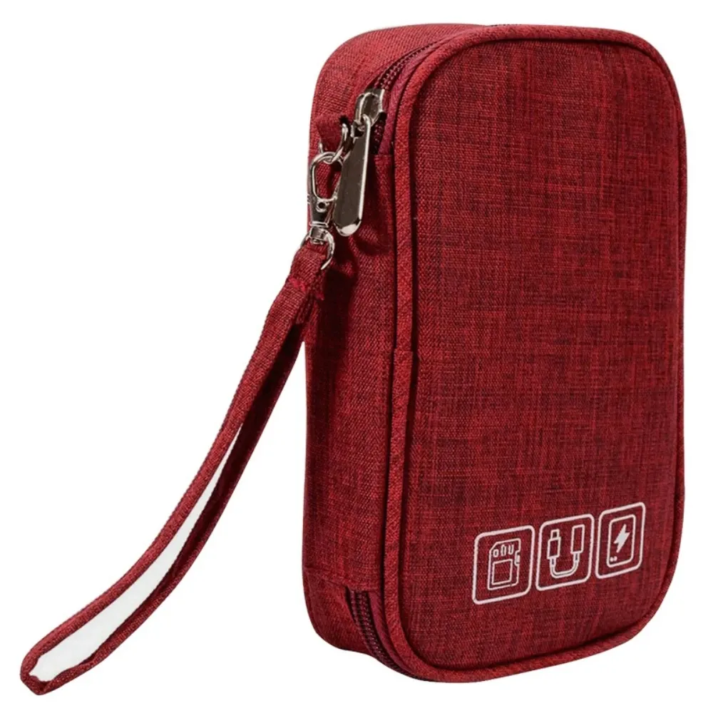 Pochette de rangement de voyage pour câbles, étui de transport pour accessoires électroniques, sac de rangement portable et étanche pour cordons, chargeurs et écouteurs 9