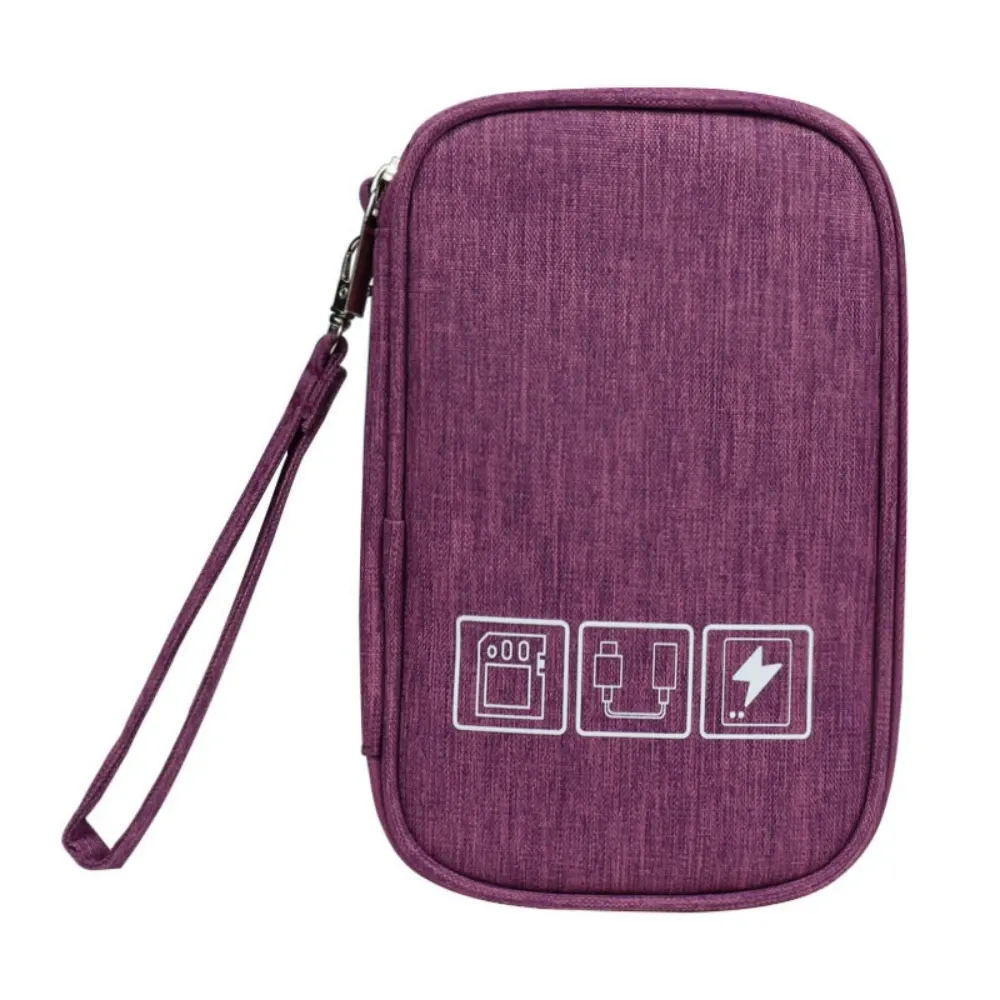 Pochette de rangement de voyage pour câbles, étui de transport pour accessoires électroniques, sac de rangement portable et étanche pour cordons, chargeurs et écouteurs 8