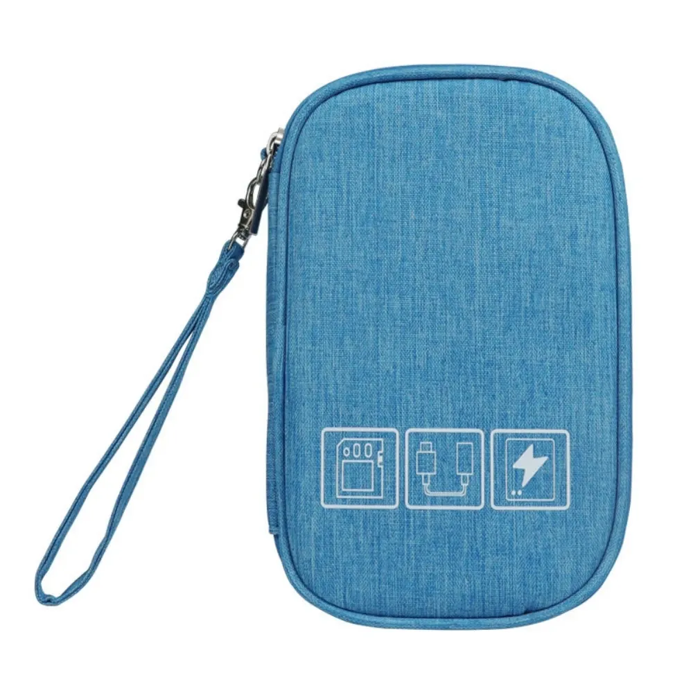 Pochette de rangement de voyage pour câbles, étui de transport pour accessoires électroniques, sac de rangement portable et étanche pour cordons, chargeurs et écouteurs 10
