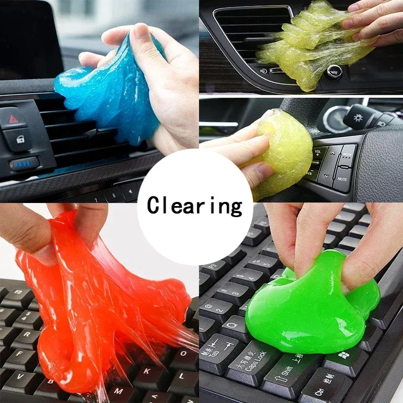 Gel nettoyant pour voiture, 1 pièce, éliminateur de poussière magique pour les bouches d'aération, les claviers d'ordinateur et les accessoires d'intérieur - Matériau en résine ABS Amagi 5