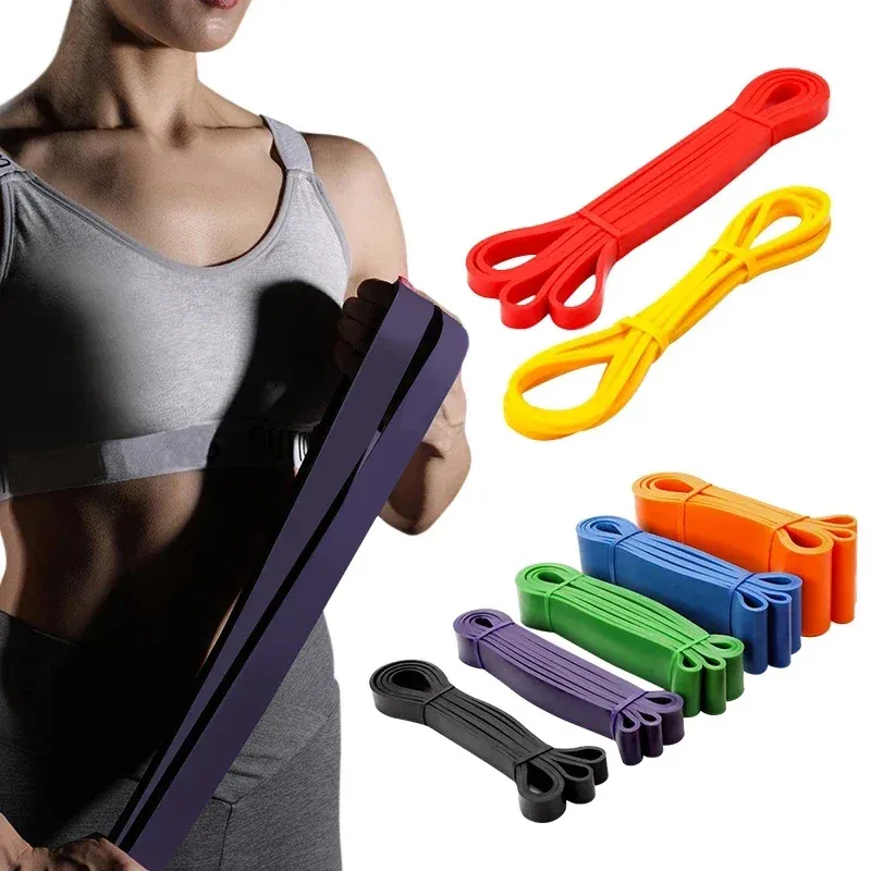 Bande de résistance en latex robuste (1 pièce) – Élastique pour exercices de renforcement, bande d'assistance pour tractions, équipement de fitness pour le renforcement musculaire 6