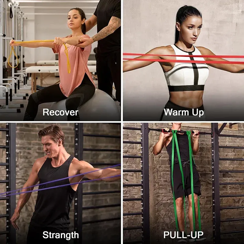 Bande de résistance en latex, exercice de Pilates
