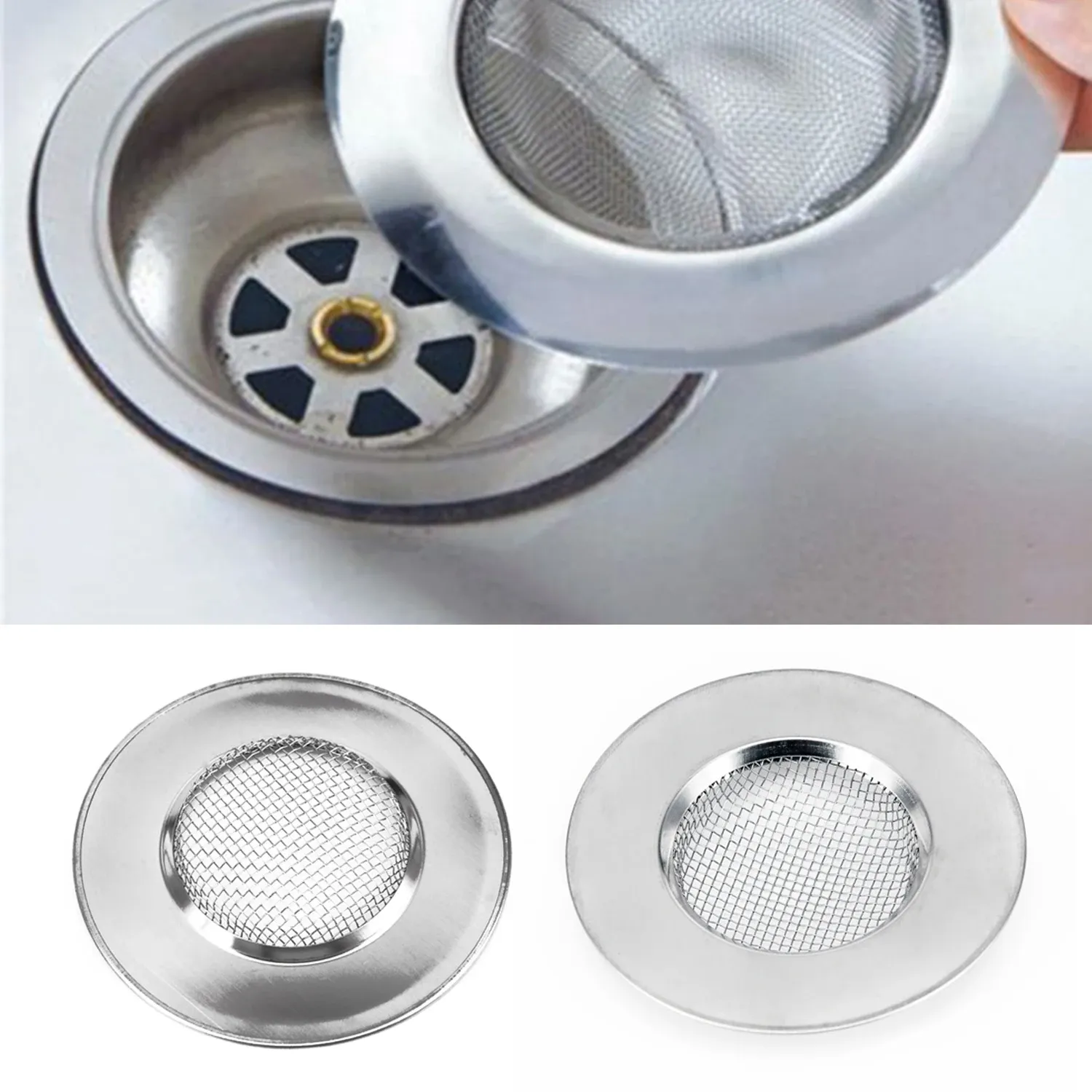 Filtre de vidange en acier inoxydable pour évier, lavabo et douche