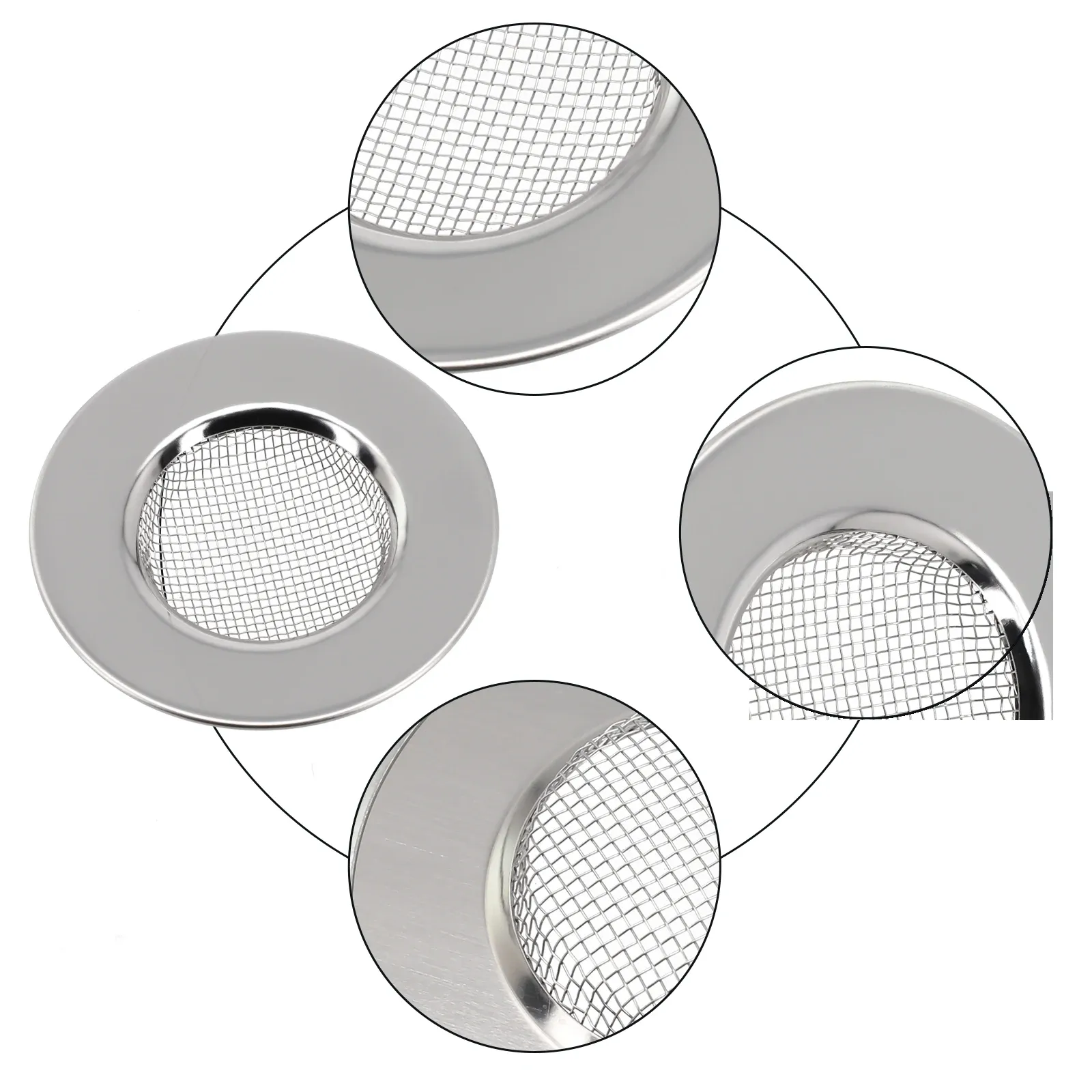 Filtre de vidange en acier inoxydable pour évier, lavabo et douche 5