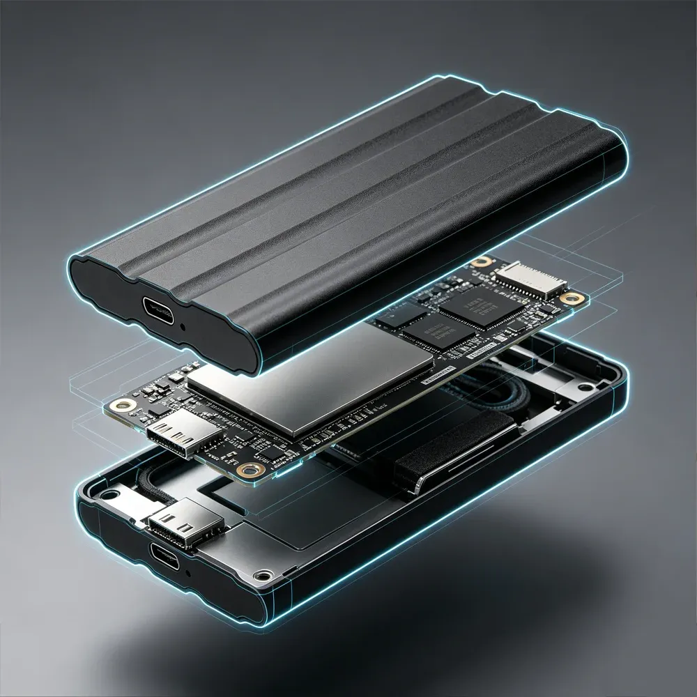 Disque SSD externe portable haute vitesse USB 3.1, compatible PC, ordinateur portable et téléphone 6