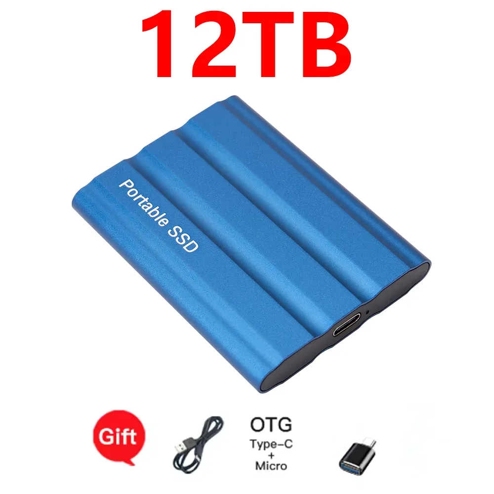 Disque SSD externe portable haute vitesse USB 3.1, compatible PC, ordinateur portable et téléphone 13