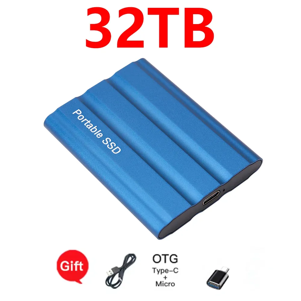 Disque SSD externe portable haute vitesse USB 3.1, compatible PC, ordinateur portable et téléphone 7