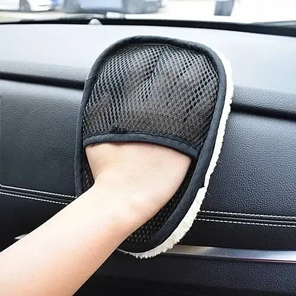 Gant éponge de nettoyage pour voiture en microfibre, gant de lavage et de polissage pour automobile 10