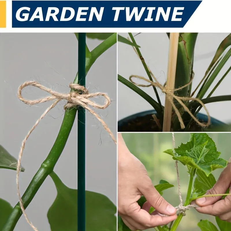 Corde de jute robuste de 2 mm de diamètre, longueur de 656 pieds, pour l'artisanat, la décoration intérieure et le jardinage – Forte 6