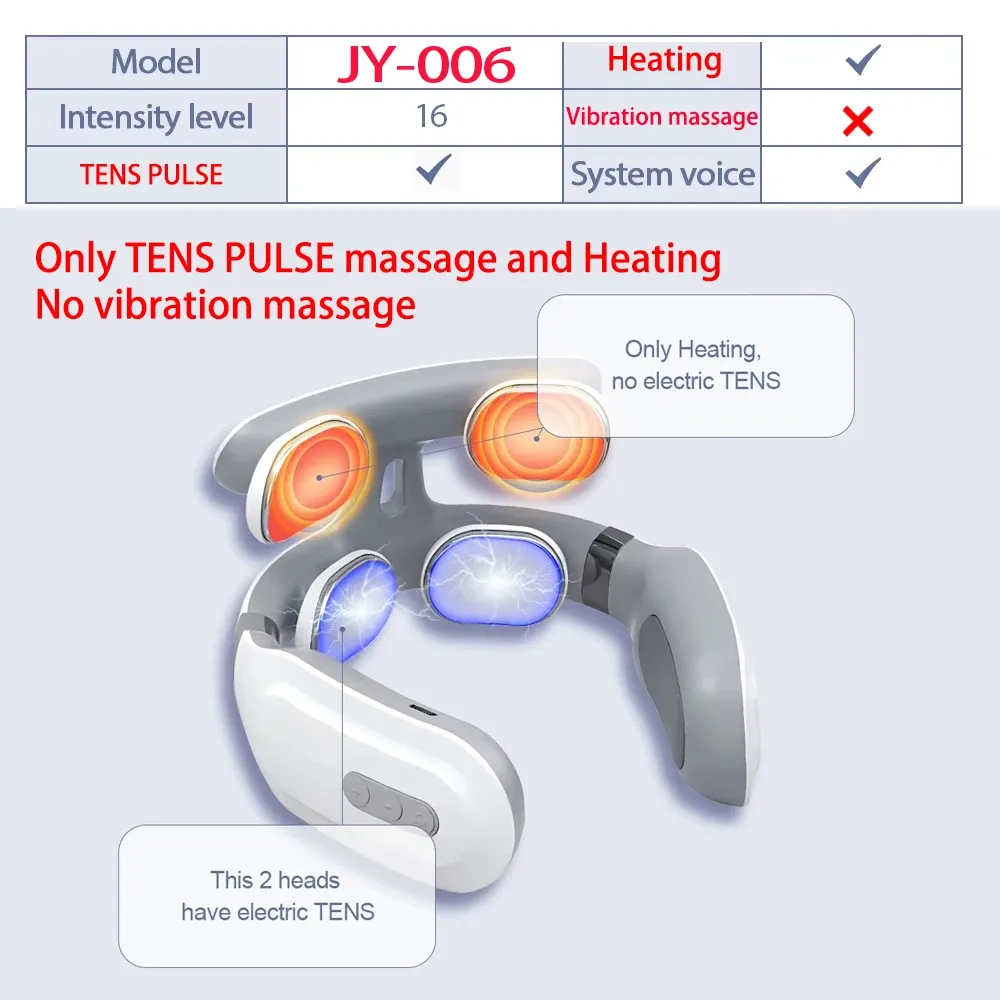 Masseur intelligent pour le dos et la nuque avec impulsions TENS et chauffage cervical 8