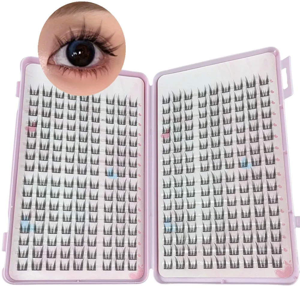 288 grands cils effet œil de chat, courbure C 10-14 mm, naturels et légers, sans cils à bande pour un regard agrandi 1