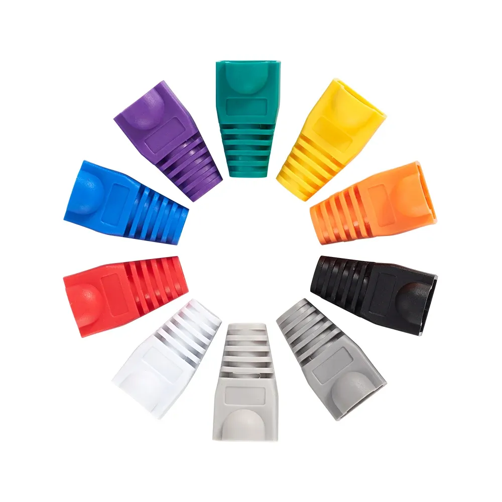 Capuchons de protection RJ45 CAT5E/CAT6 coloris assortis, bottes anti-traction pour câble Ethernet 2