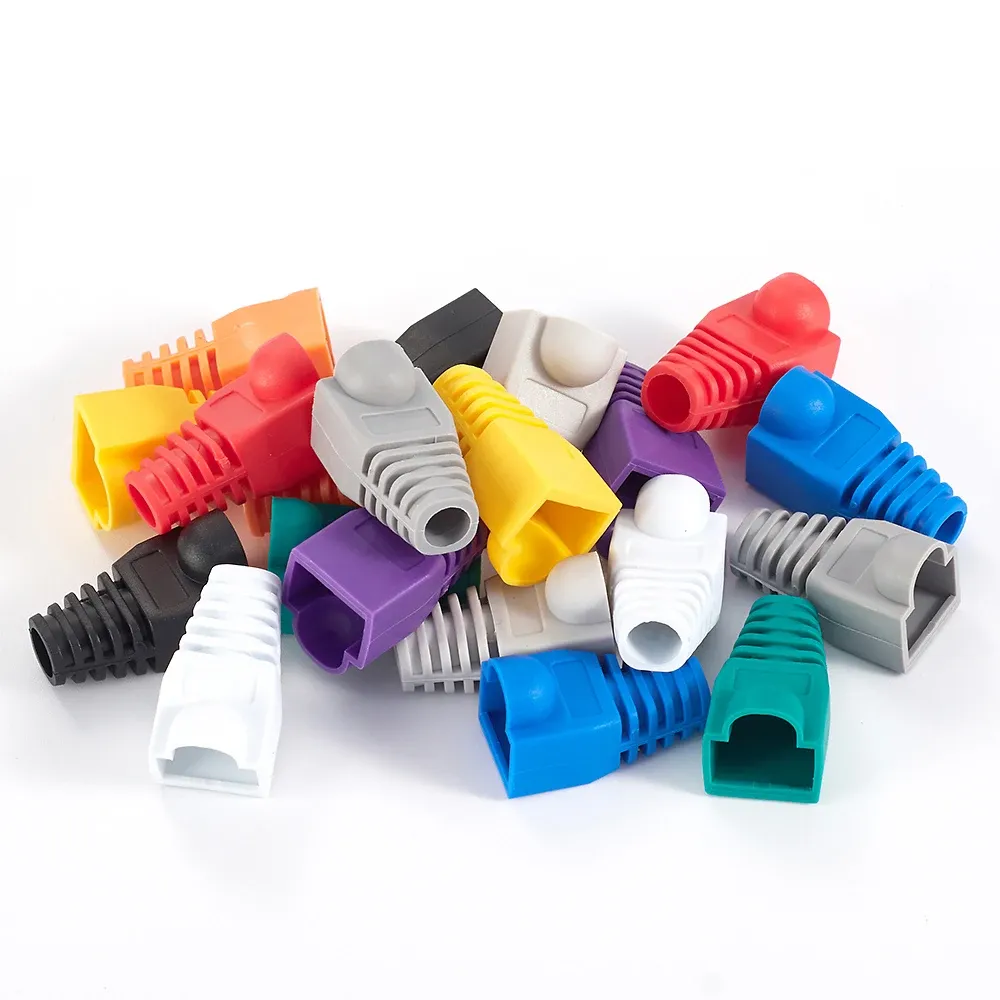 Capuchons de protection RJ45 CAT5E/CAT6 coloris assortis, bottes anti-traction pour câble Ethernet 7