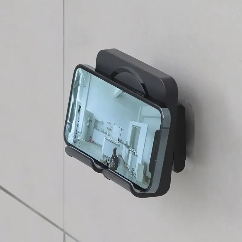 Support mural étanche pour téléphone, réglable et auto-adhésif, pour douche et salle de bain 5