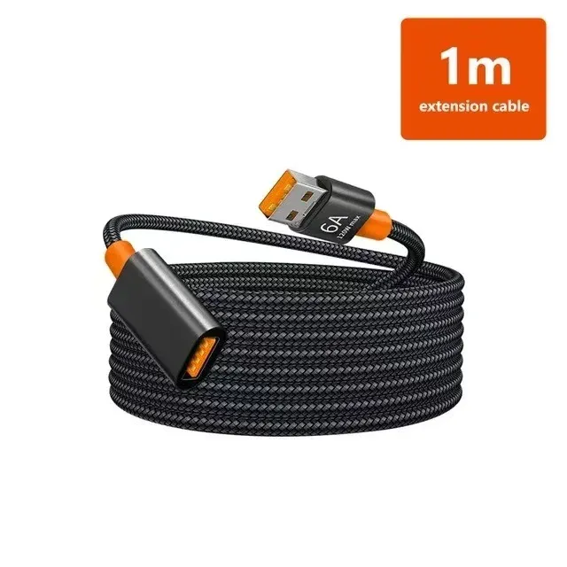Câble d'extension USB 3.0/2.0 6A pour ordinateur portable, téléviseur connecté, Xbox One et SSD, câble d'extension rapide et compact 4