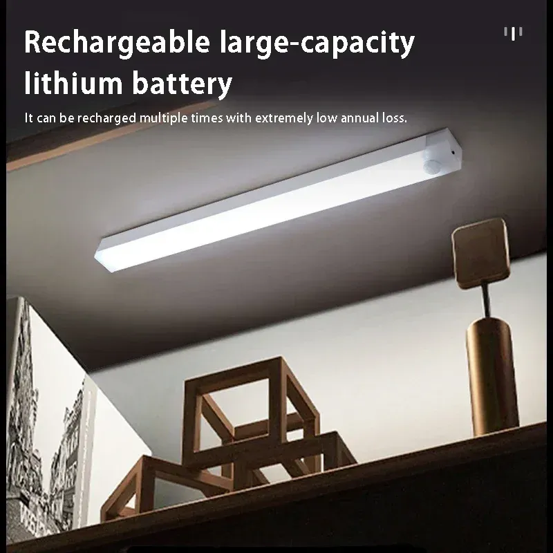 Veilleuse LED portable avec détecteur de mouvement et fixation magnétique, idéale sous armoire 4
