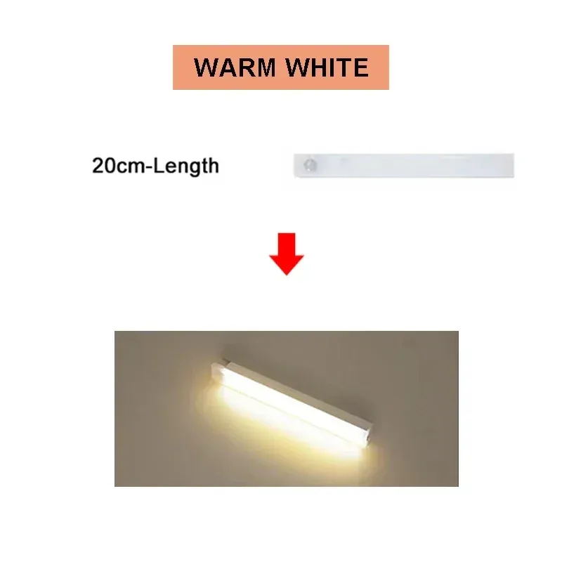 Veilleuse LED portable avec détecteur de mouvement et fixation magnétique, idéale sous armoire 12