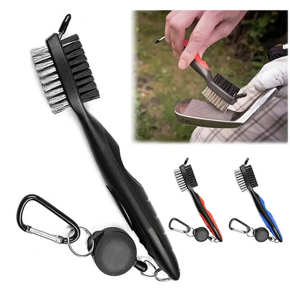 Brosse de nettoyage pour club de golf, brosse de nettoyage des rainures, nettoyeur de balles à double face pour putter, accessoires de golf - Image 1
